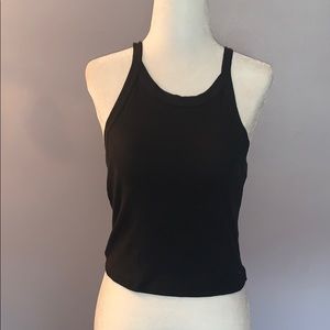 Cropped Black Tank Top